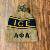 Alpha Grey Beanie Hat with Pom