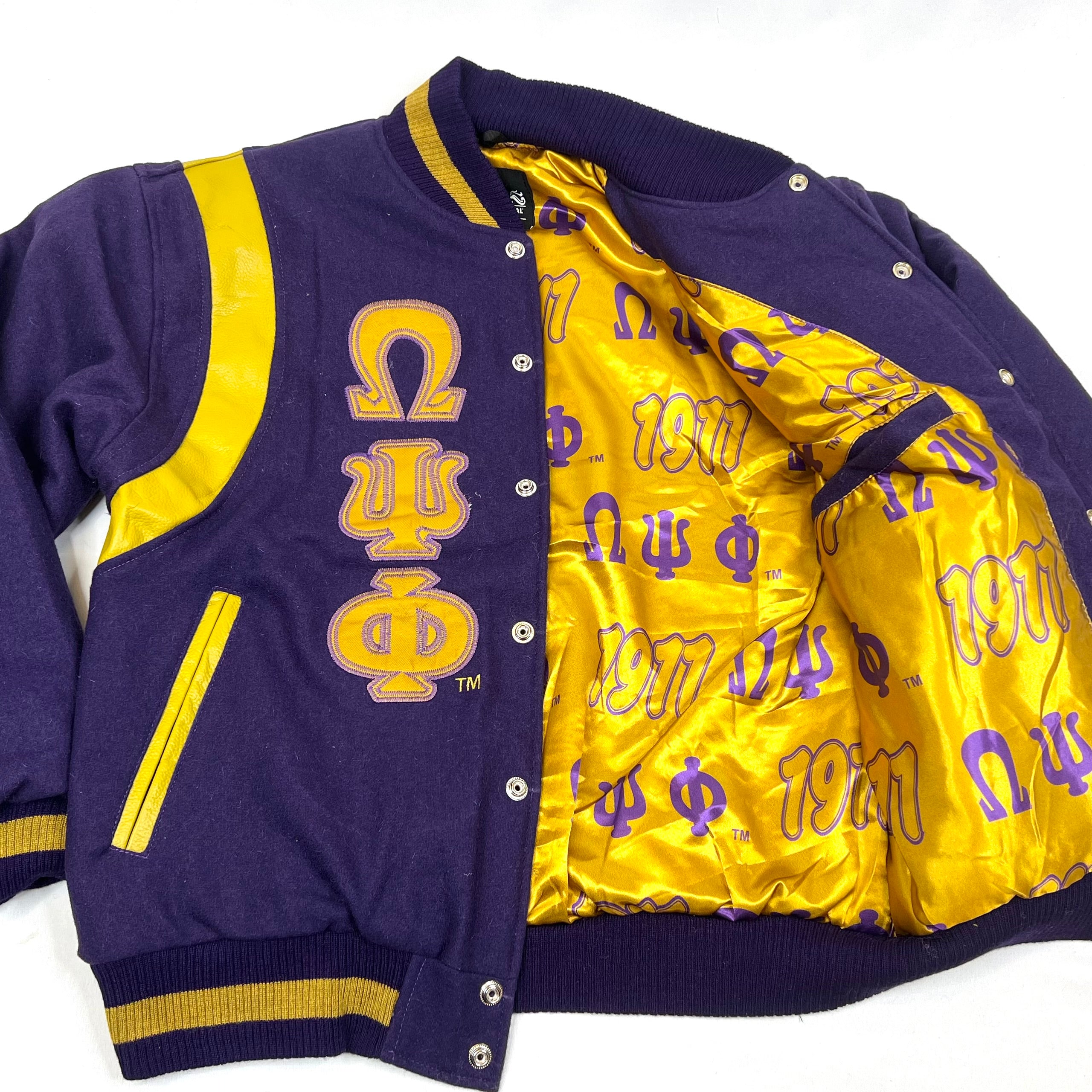 Omega psi phi deals letterman jacket