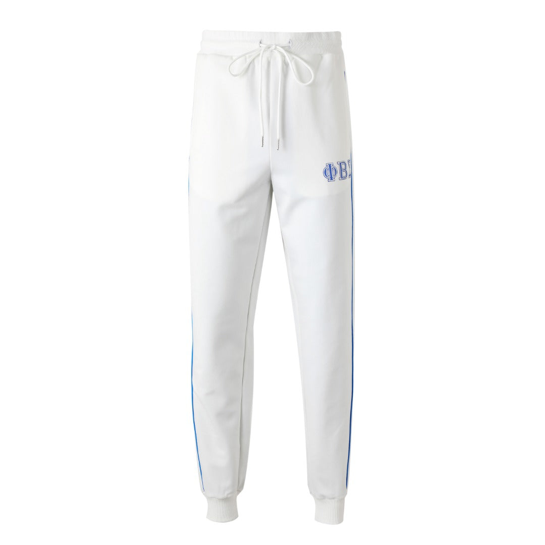Sigma White Tech Fleece Joggers Royal Trim