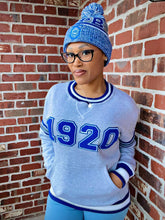 Zeta Phi Beta Grey 1920 Chenille Crewneck