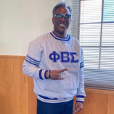 Phi Beta Sigma grey chenille Crewneck sweatshirt