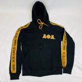 Alpha Black Tapered Sweatsuit Jacket