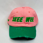 “SKEE WEE” Pink & Green Hat