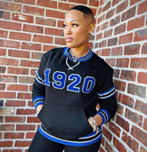 Zeta Phi Beta Black 1920 Chenille Crewneck