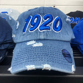 1920 Denim Zeta Phi Beta Distressed Hat