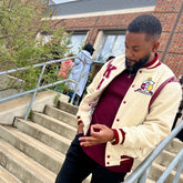 Kappa Krimson & Kream Wool Letterman Jacket