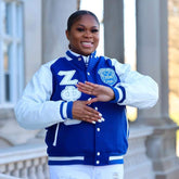 Zeta Wool and Leather Letterman Jacket