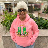 AKA Pink Premium Crest Hoodie