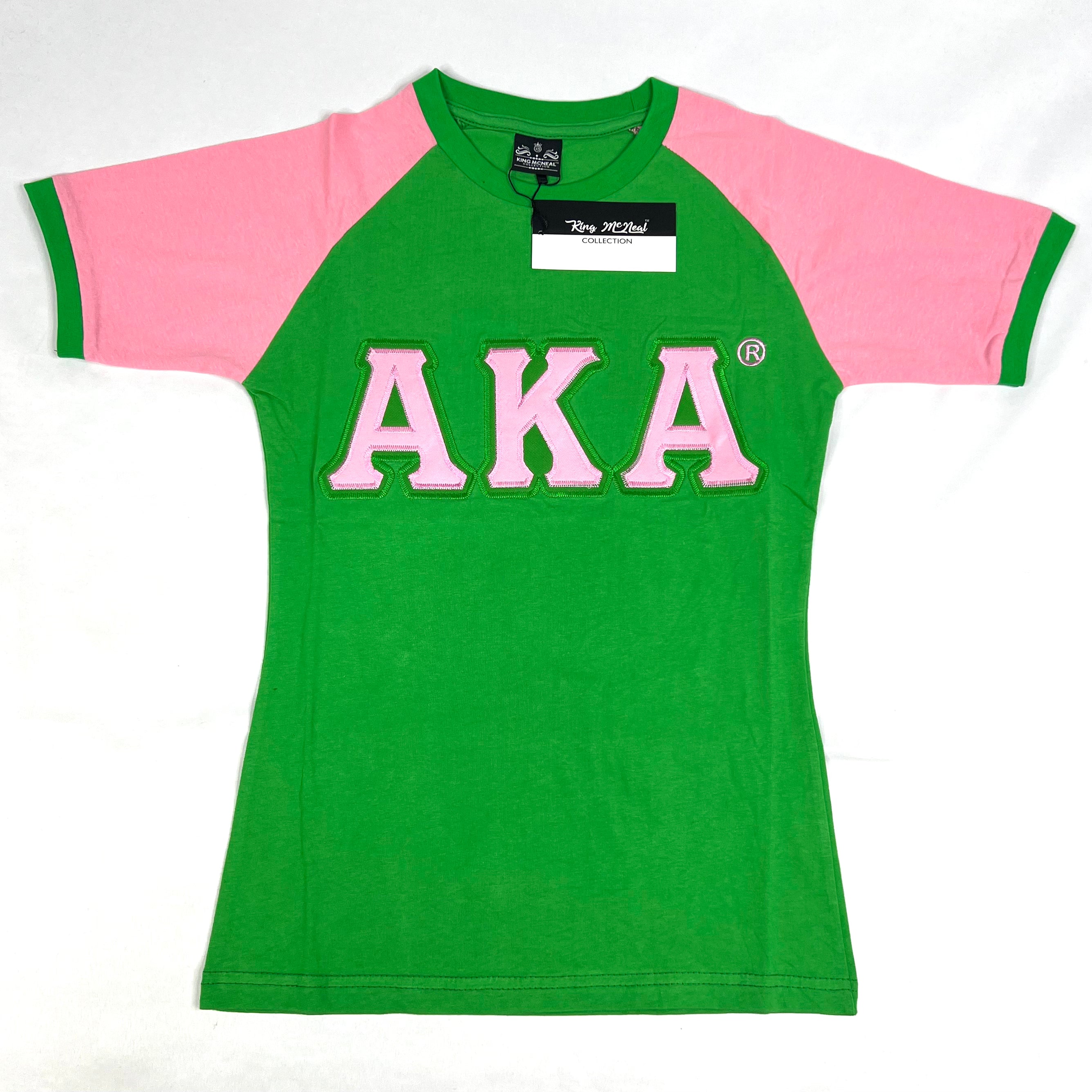 AKA Pink/Green Premium Raglan Shirt