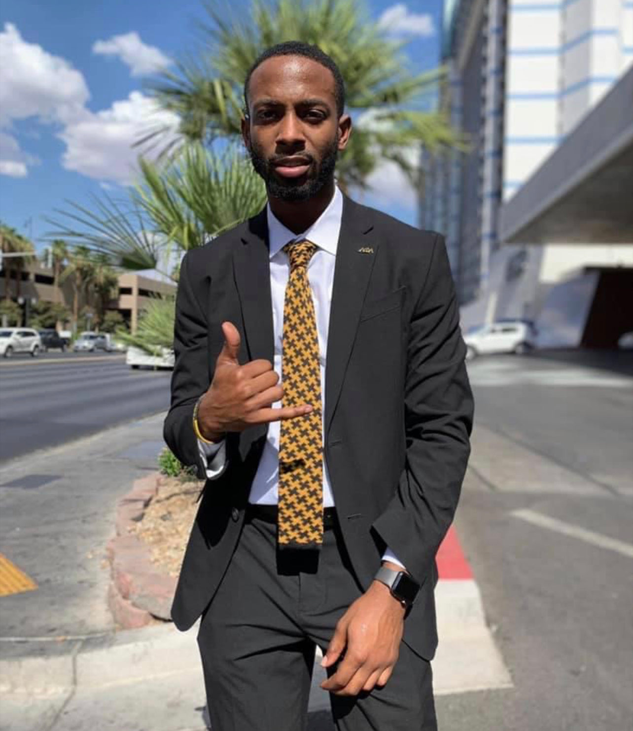Black and Old Gold (Alpha Inspired) Knit Tie II Black and Old Gold (Alpha Inspired) Knit Tie II