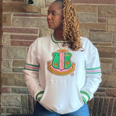 AKA White Stripe Chenille Crewneck (Unisex Size)