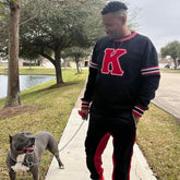Kappa Black/Red Chenille Crewneck