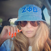 Denim Zeta Phi Beta Bucket Hat