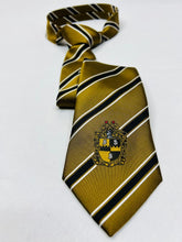 Black and Old Gold Alpha Monogram Tie
