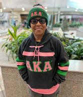 AKA Black Acid Wash Hockey Hoodie Unisex Size