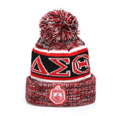 Delta Black Beanie Crest Hat