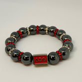 Delta Sigma Theta Hematite Bracelet
