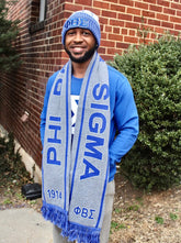 Grey Sigma Scarf and Hat Set