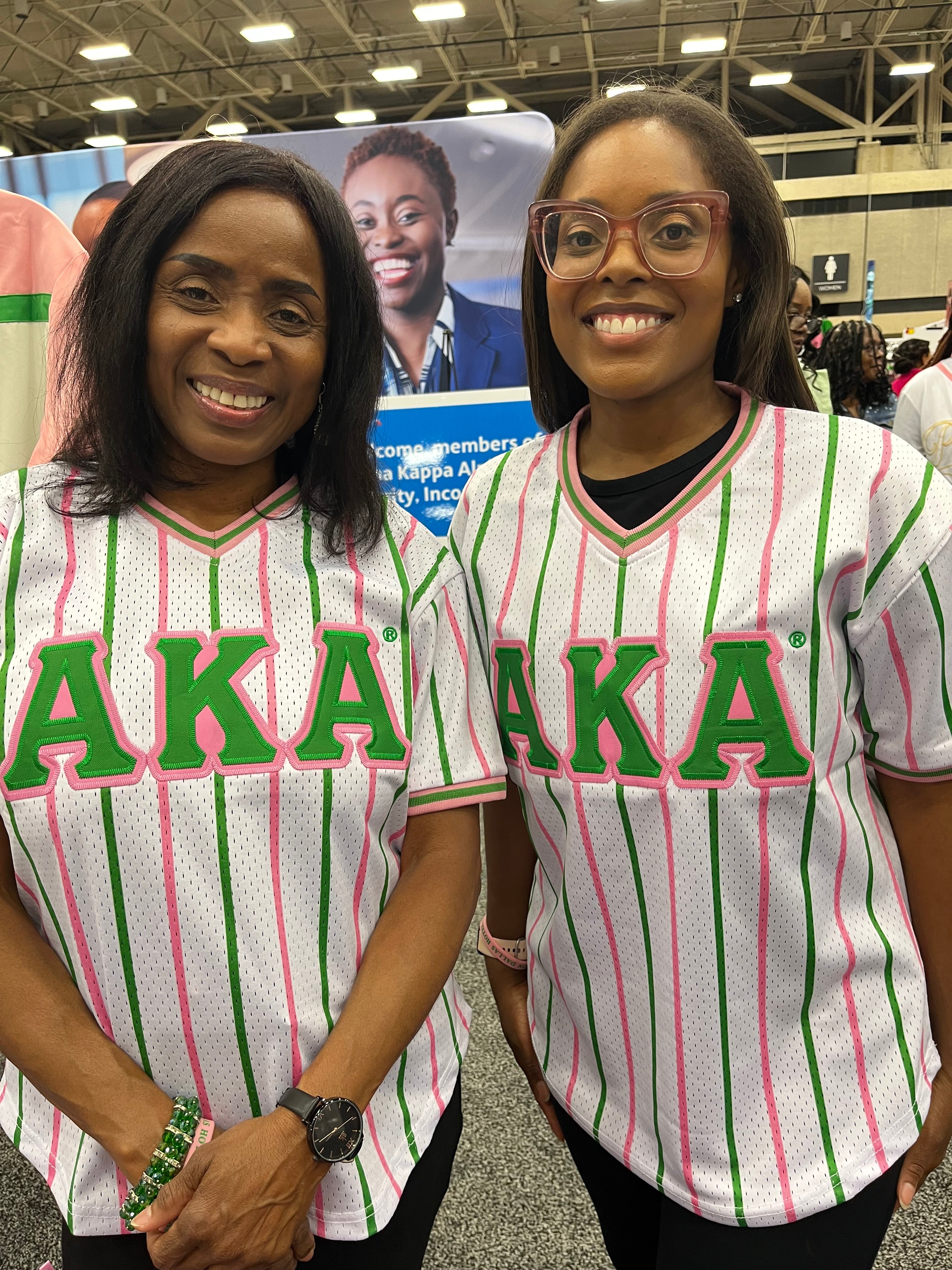 AKA White Pinstripe Baseball Jersey
