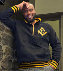 Mason Black Quarter Zip Sweatshirt