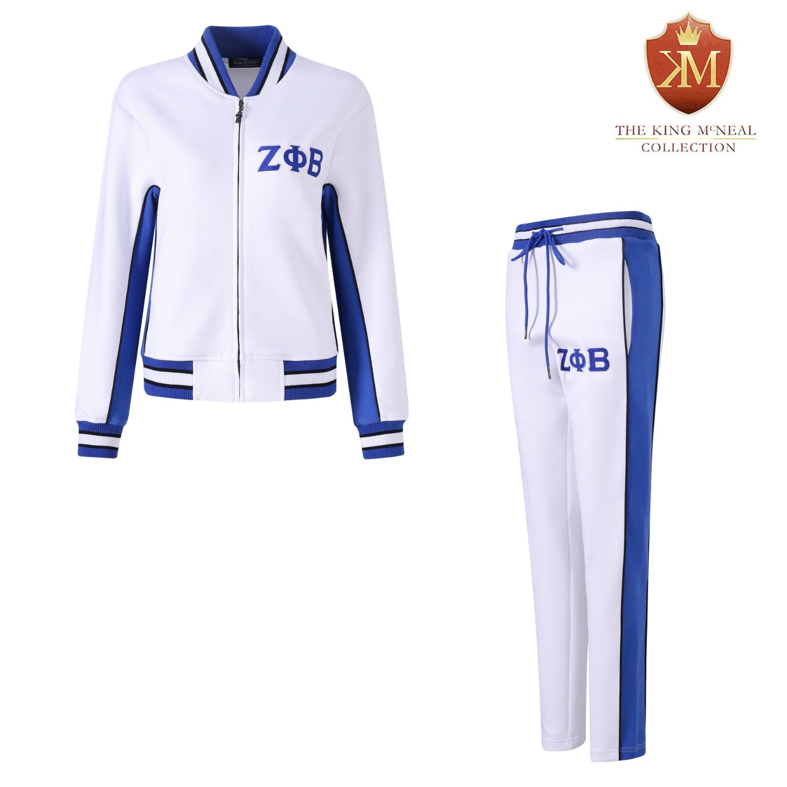Zeta White Air Tech Fleece Warm Up Pants