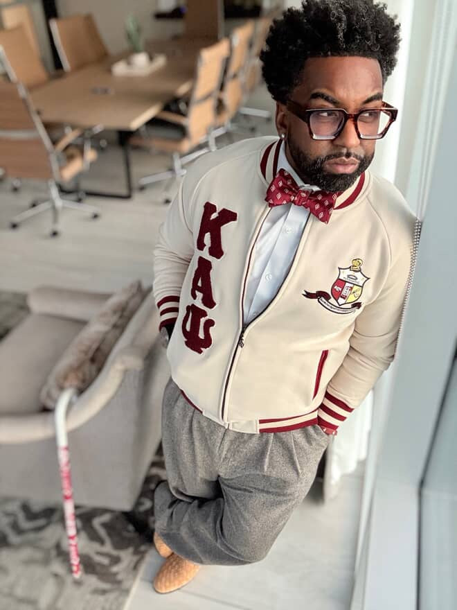Kappa Cream Varsity Fleece Jacket