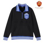 Zeta Black Quarter Zip Sweatshirt Unisex