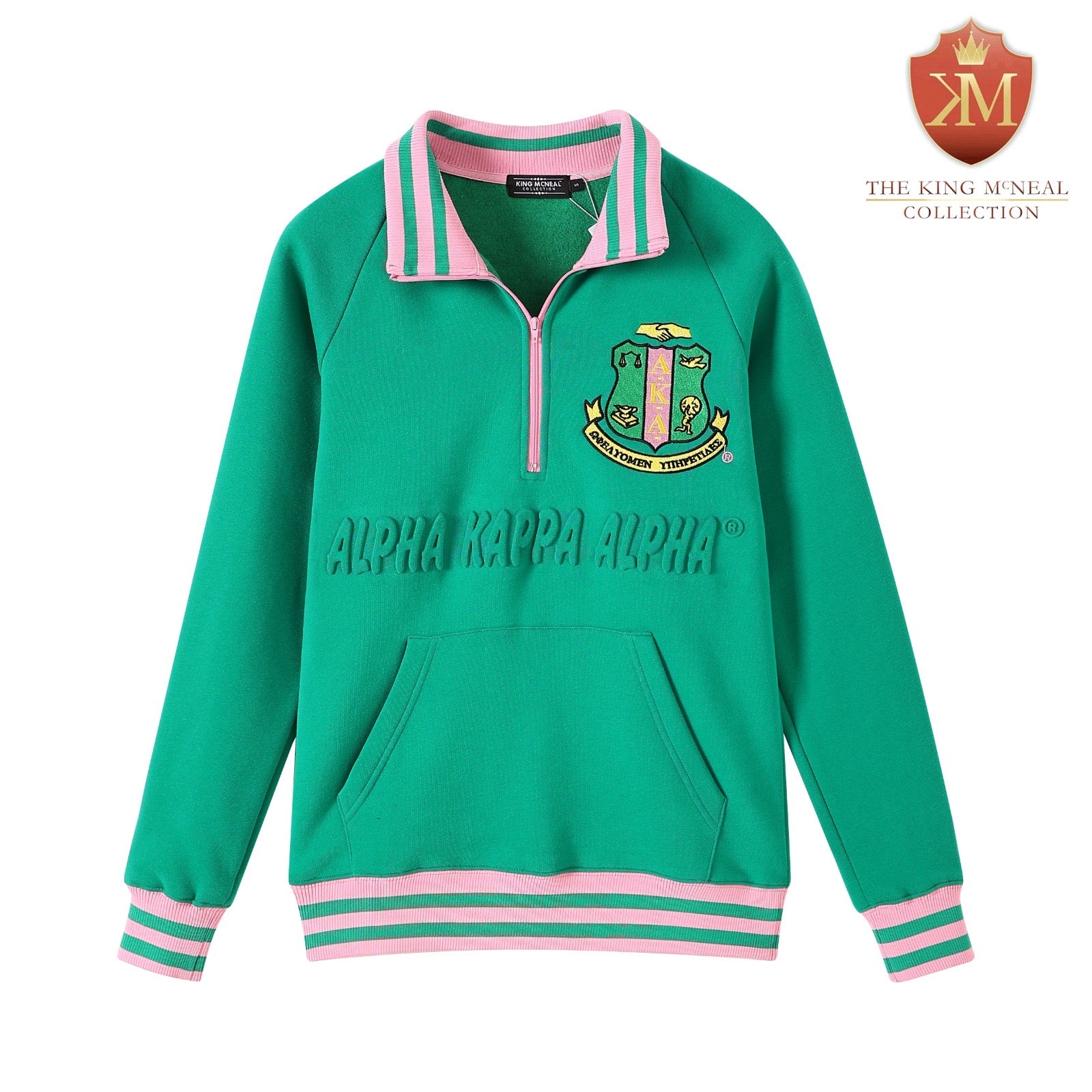 AKA Green Quarter Zip Sweatshirt Unisex