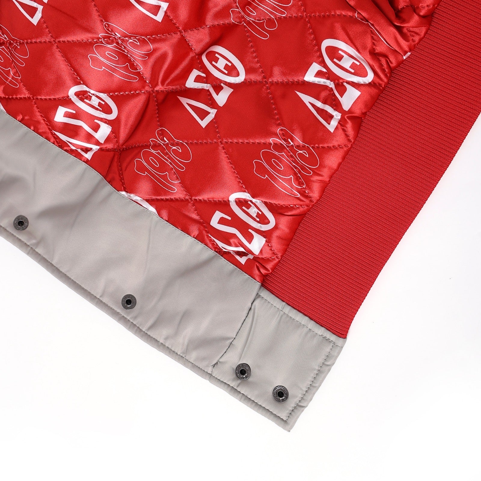 Grey Delta Bomber Jacket Custom Lining