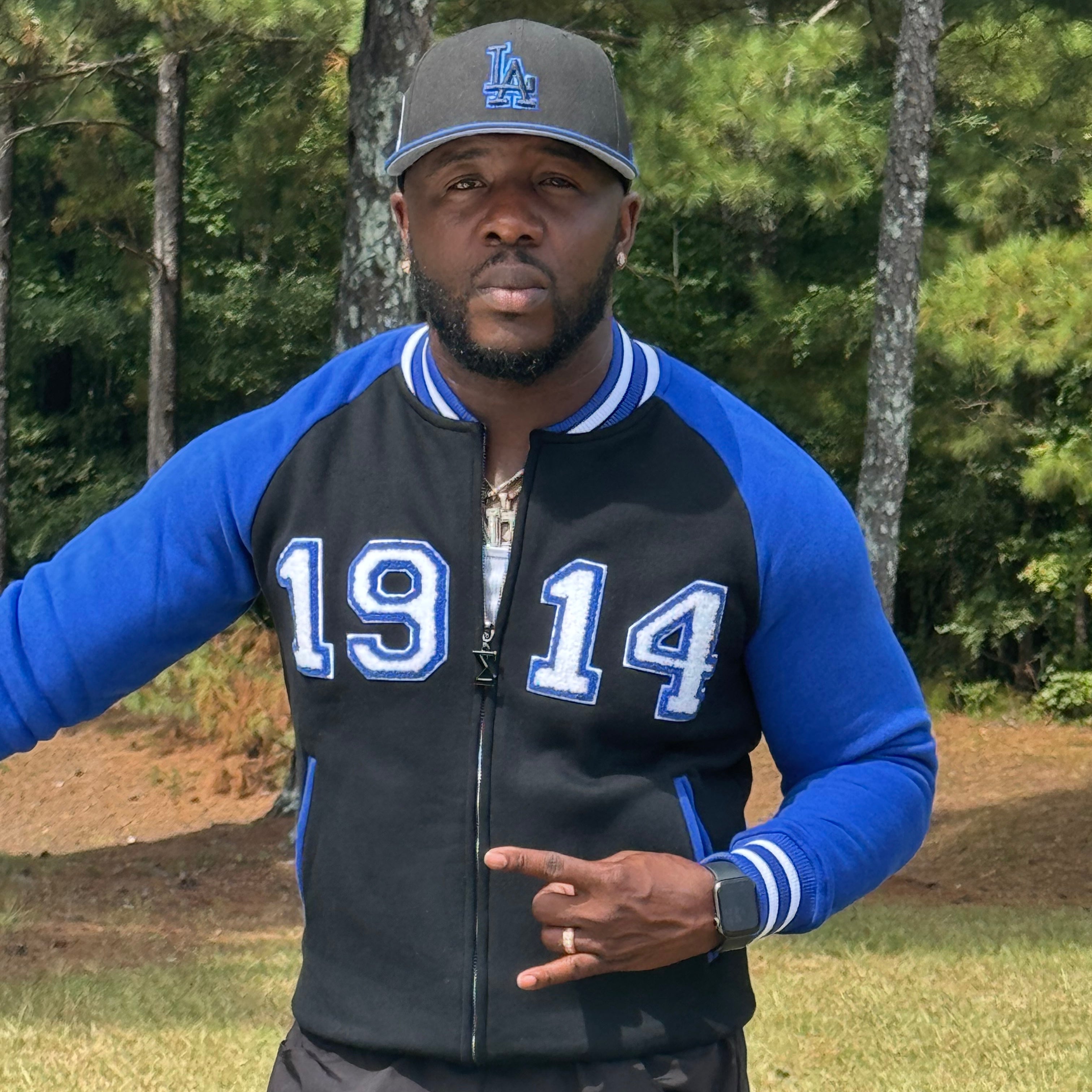Sigma 1914 Black Varsity Fleece Jacket