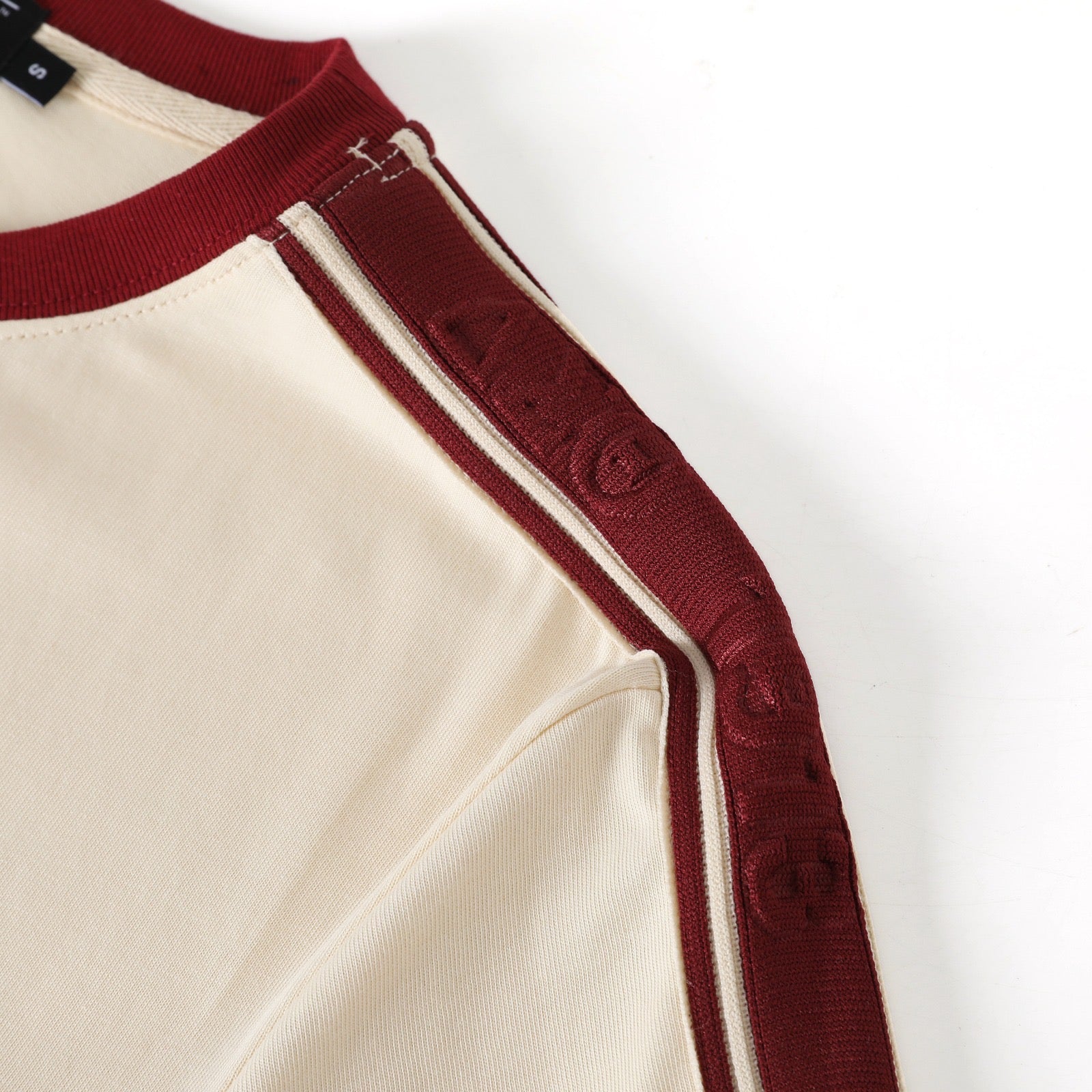 Delta Cream Tapered Embossed Crest Premium Shirt