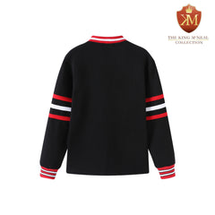 Delta Black Fleece Cardigan Unisex Fit