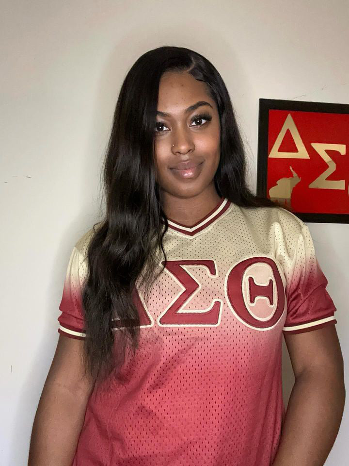Delta Crimson Faded Baseball Jersey