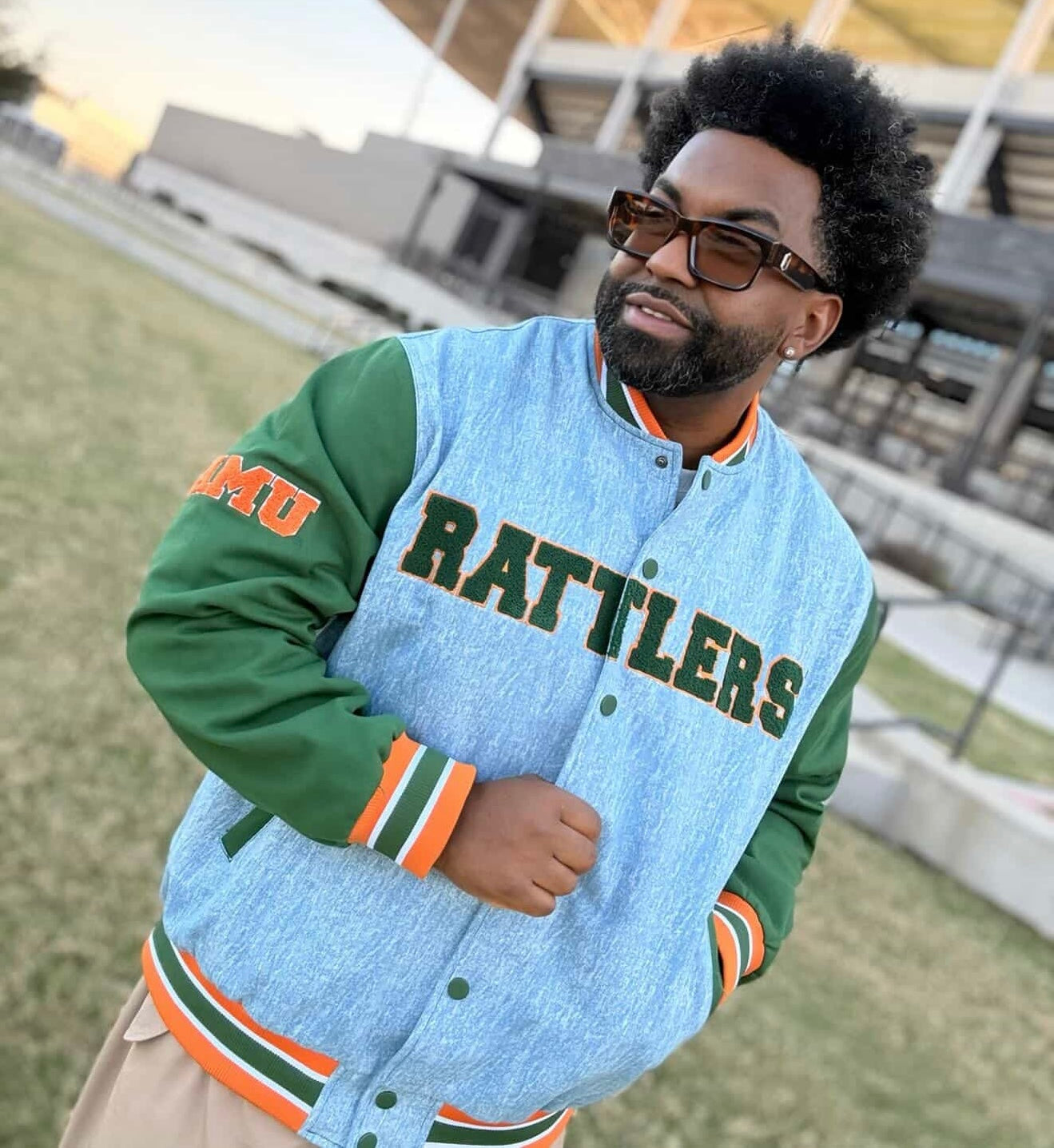 FAMU Denim Bomber Jacket
