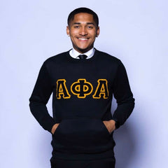 Alpha Black Pocket Crewneck