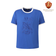 Sigma Blue Tapered Embossed Premium Crest Shirt
