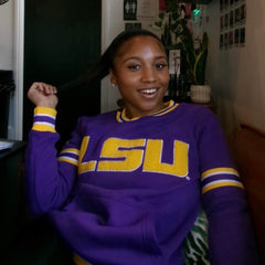 LSU Purple Pocket Crewneck
