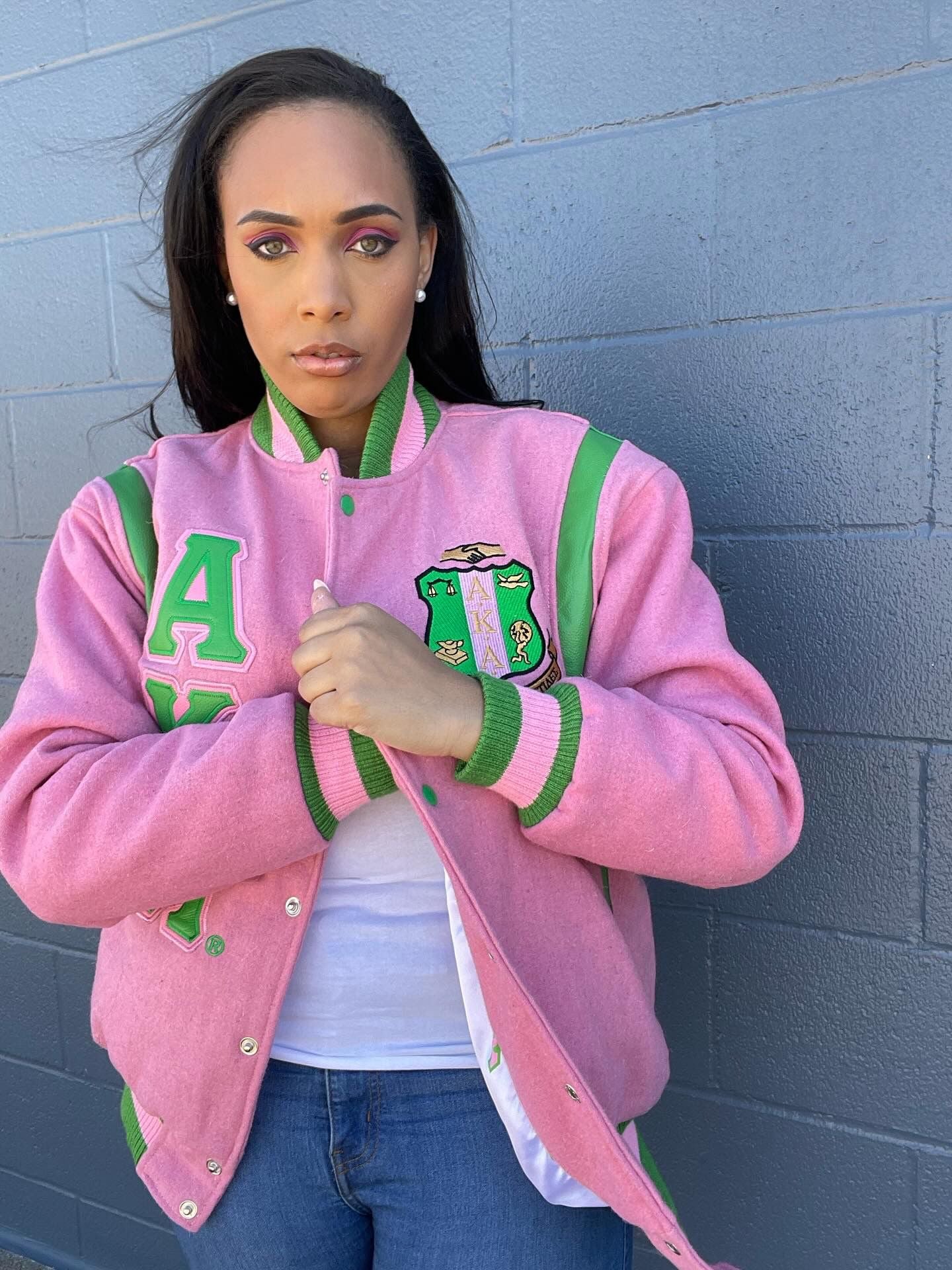 AKA Wool and Leather Letterman Jacket