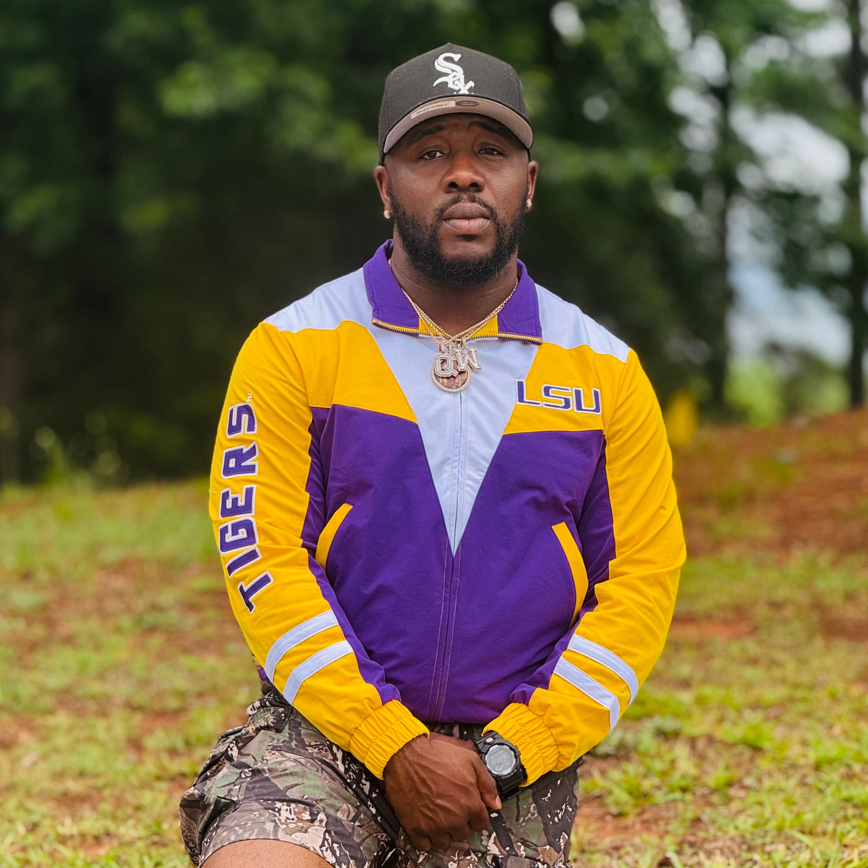LSU Purple Full Zip Windbreaker Tech