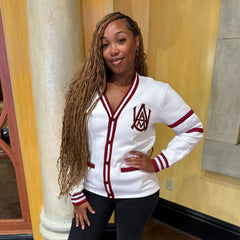 Alabama A&M White Fleece Cardigan