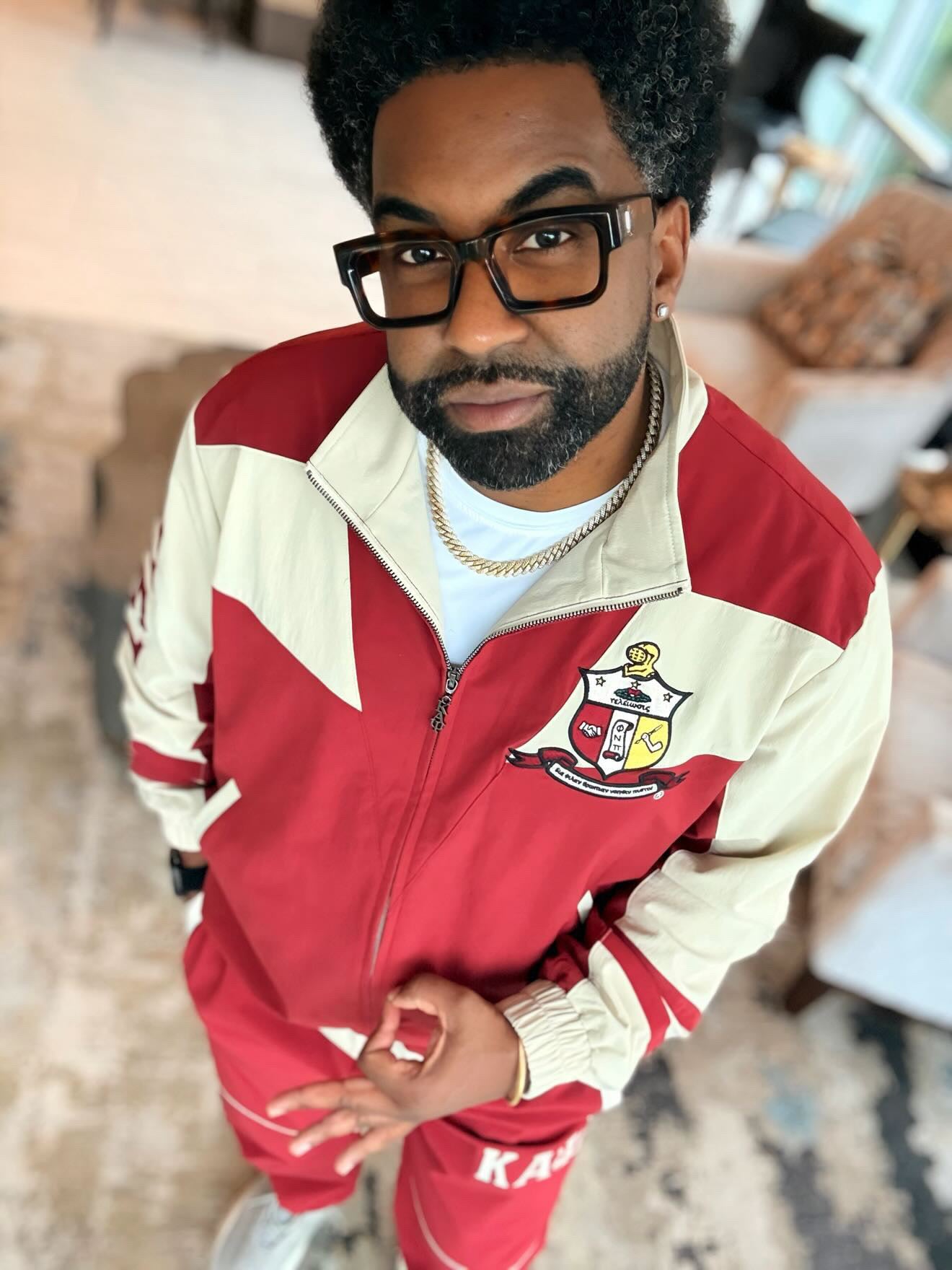 Kappa Crimson Full Zip Windbreaker Tech Jacket