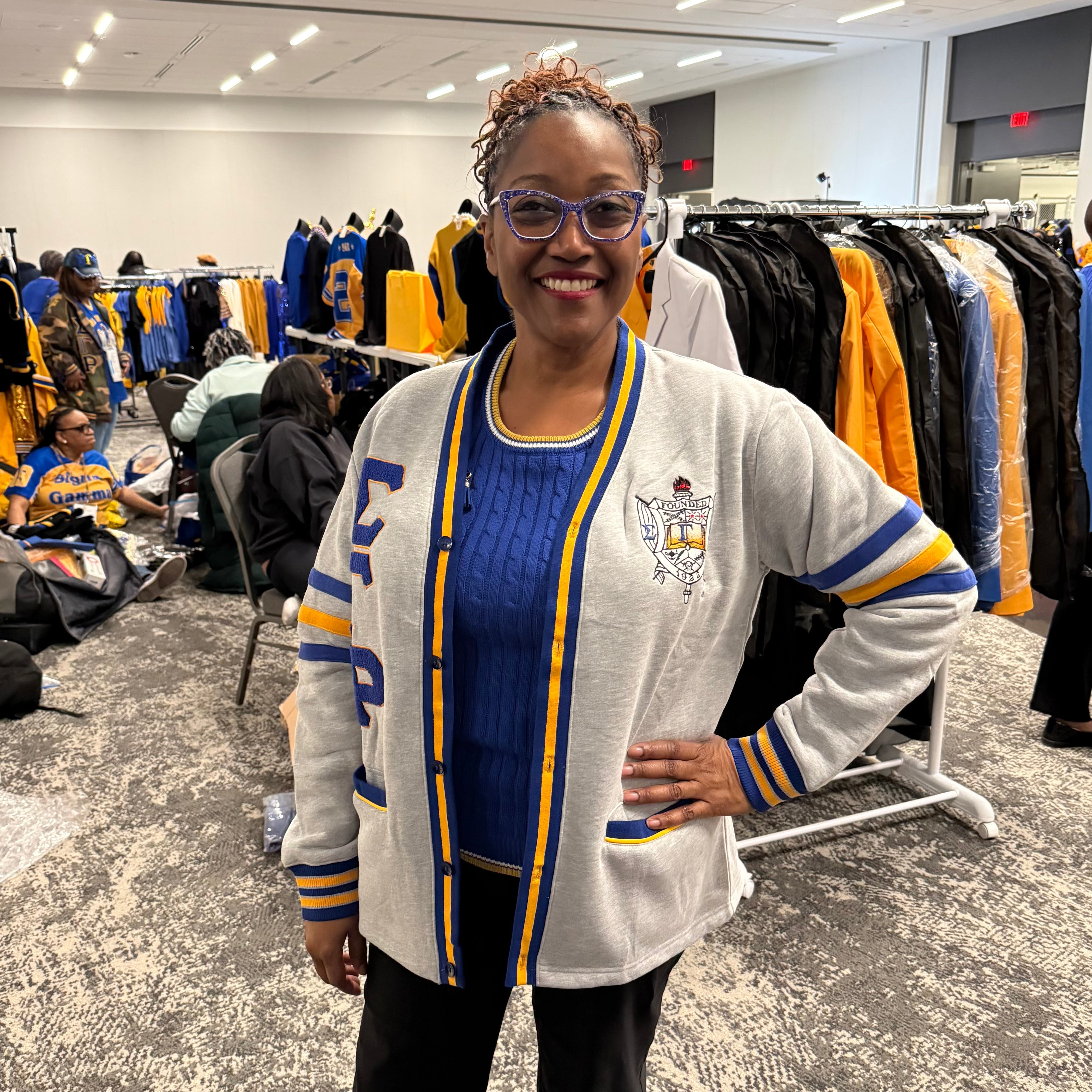 SGRho Heather Grey Fleece Cardigan Unisex Fit