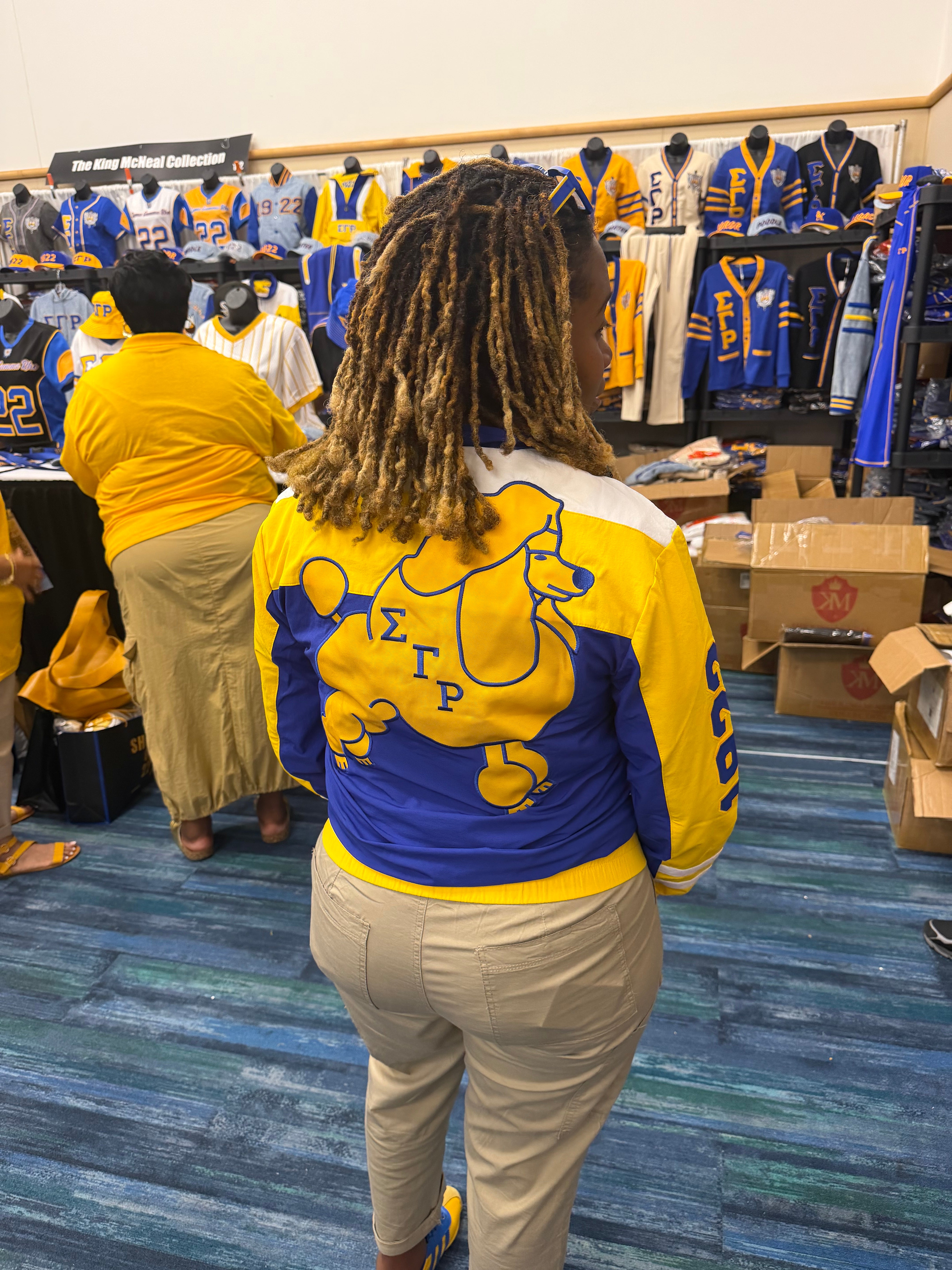 SGRHO Blue Full Zip Windbreaker Tech Jacket (Unisex)