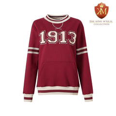 Delta Crimson 1913 Chenille Crewneck