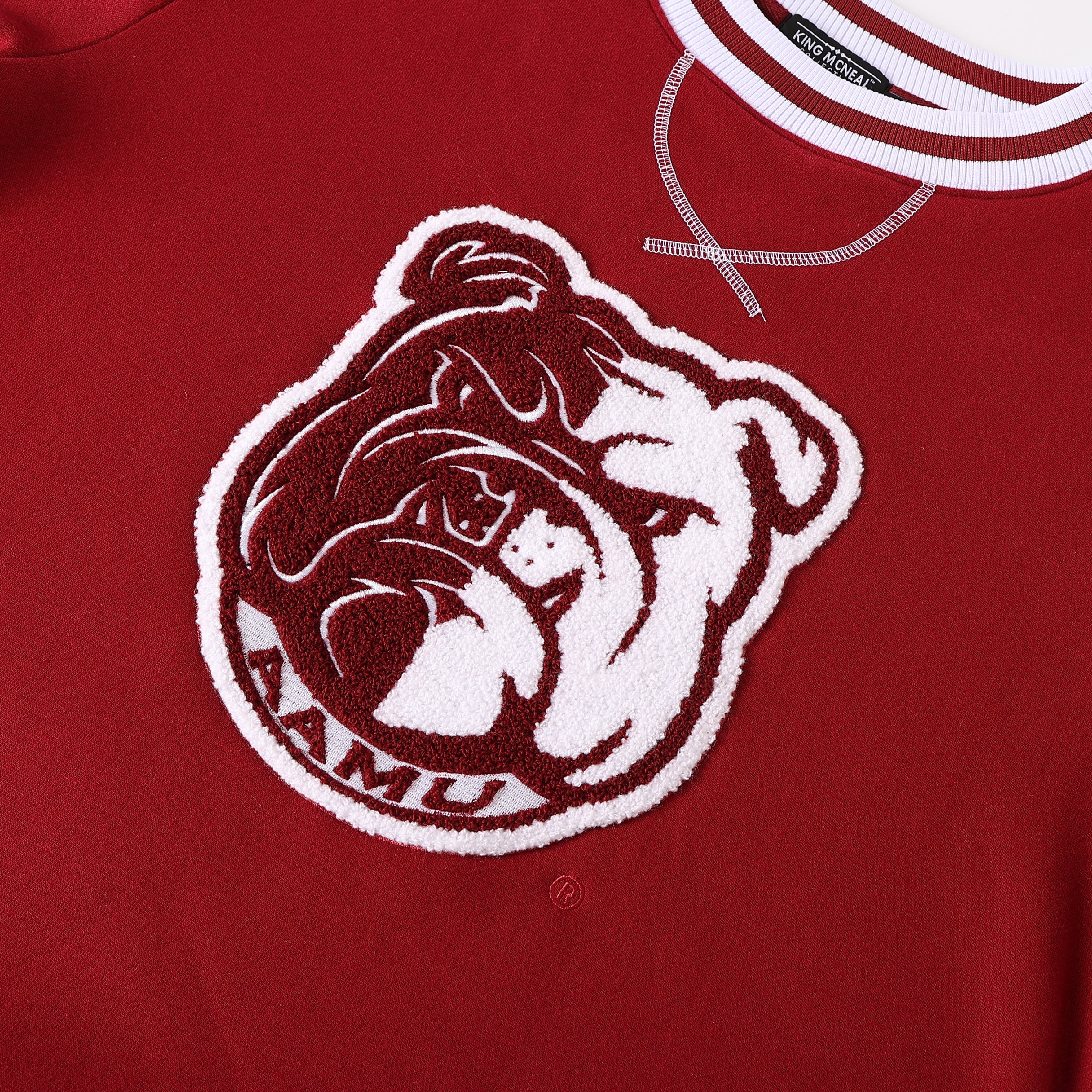 Alabama A&M Maroon Bulldog Pocket Crewneck