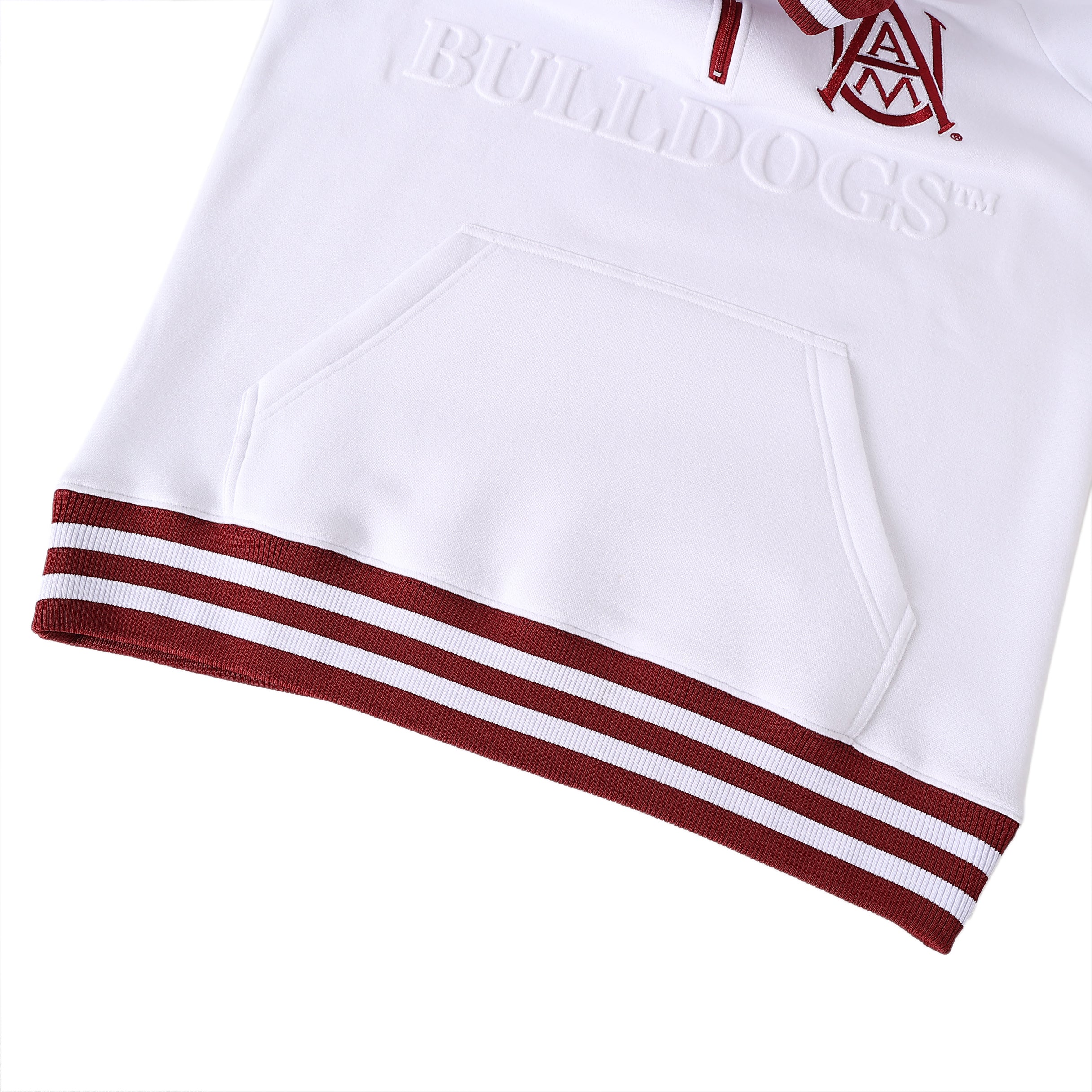 Alabama A&M White Quarter Zip Crewneck