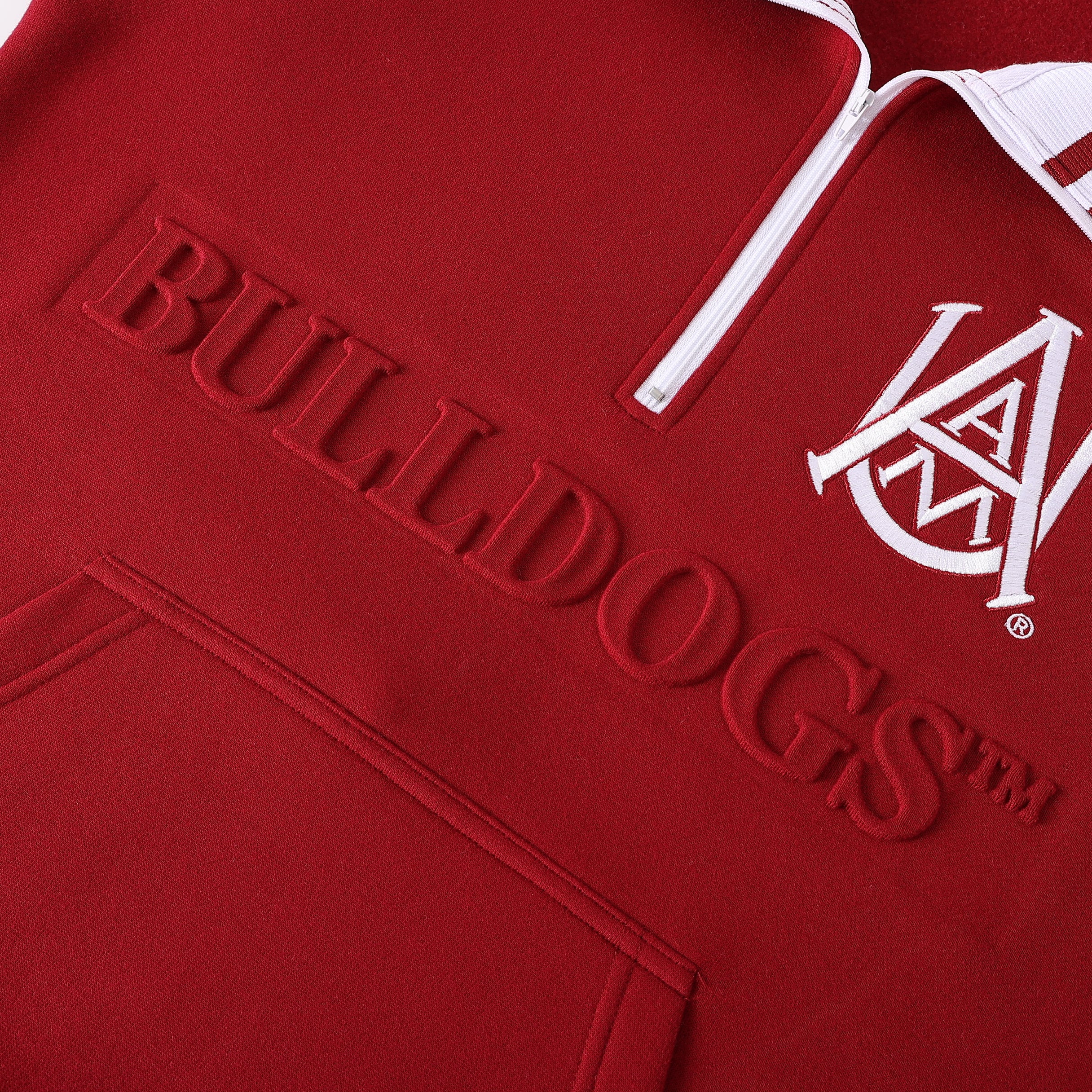 Alabama A&M Maroon Quarter Zip Crewneck