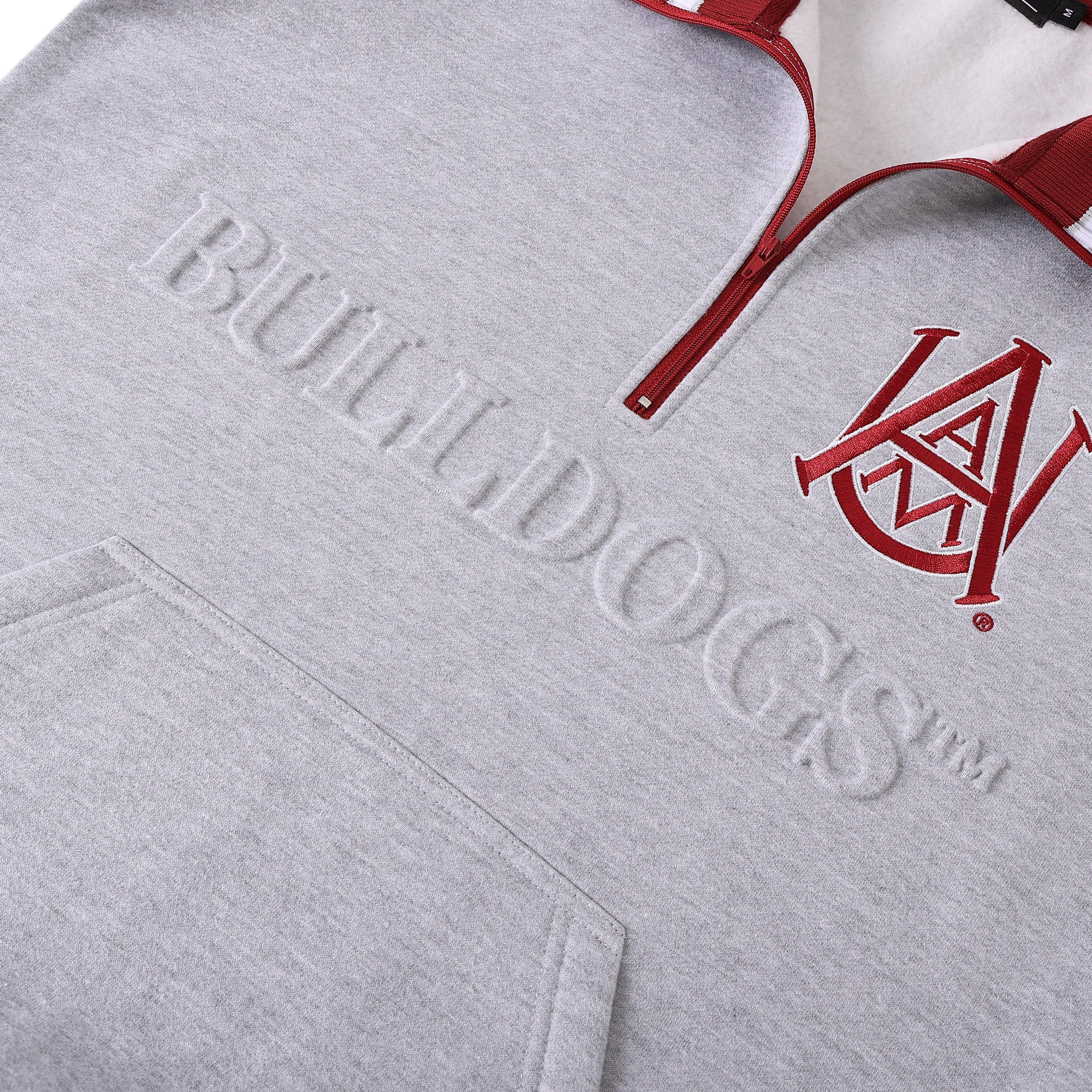 Alabama A&M Grey Quarter Zip Crewneck