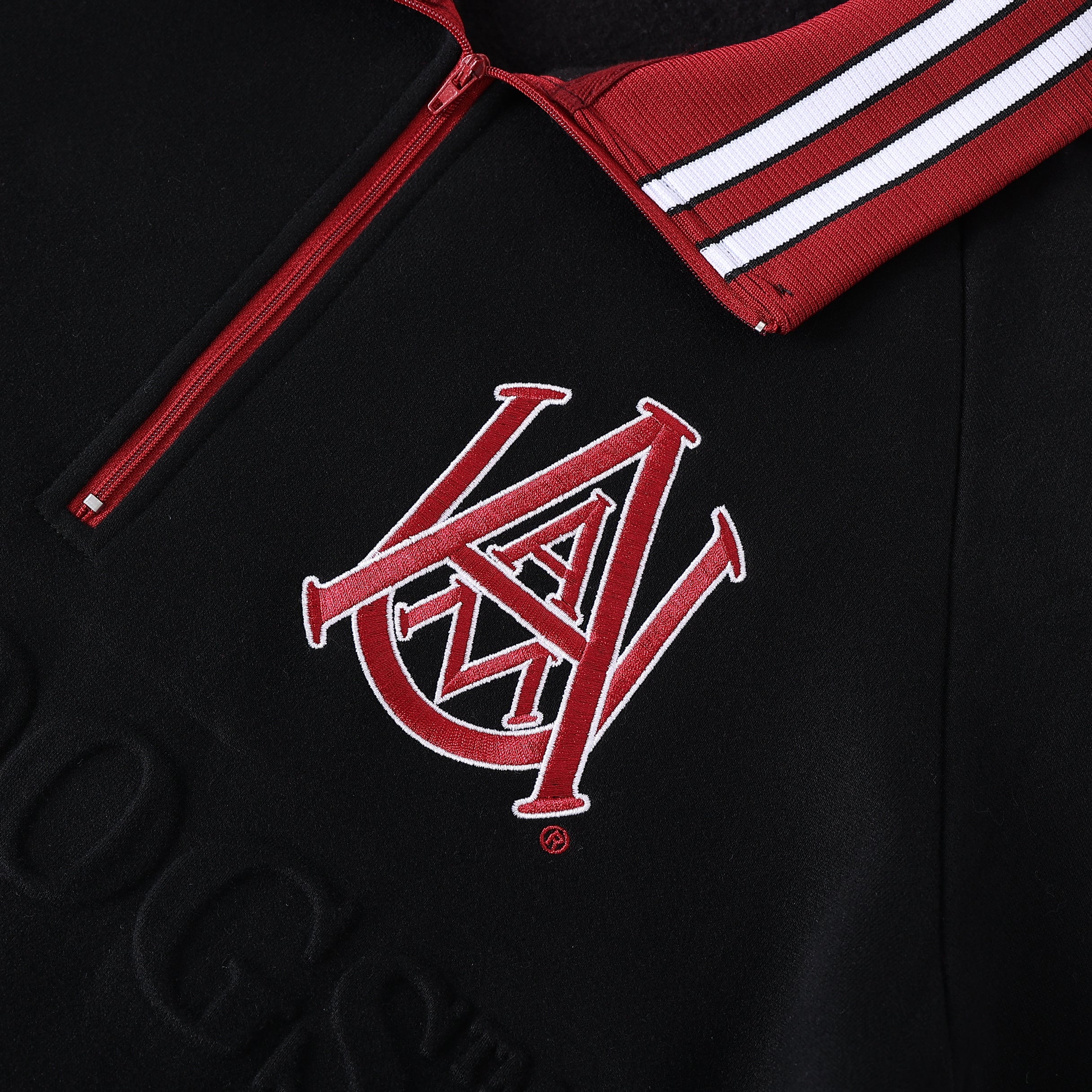 Alabama A&M Black Quarter Zip Crewneck