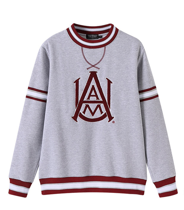 Alabama A&M Heather Grey Letter Crewneck